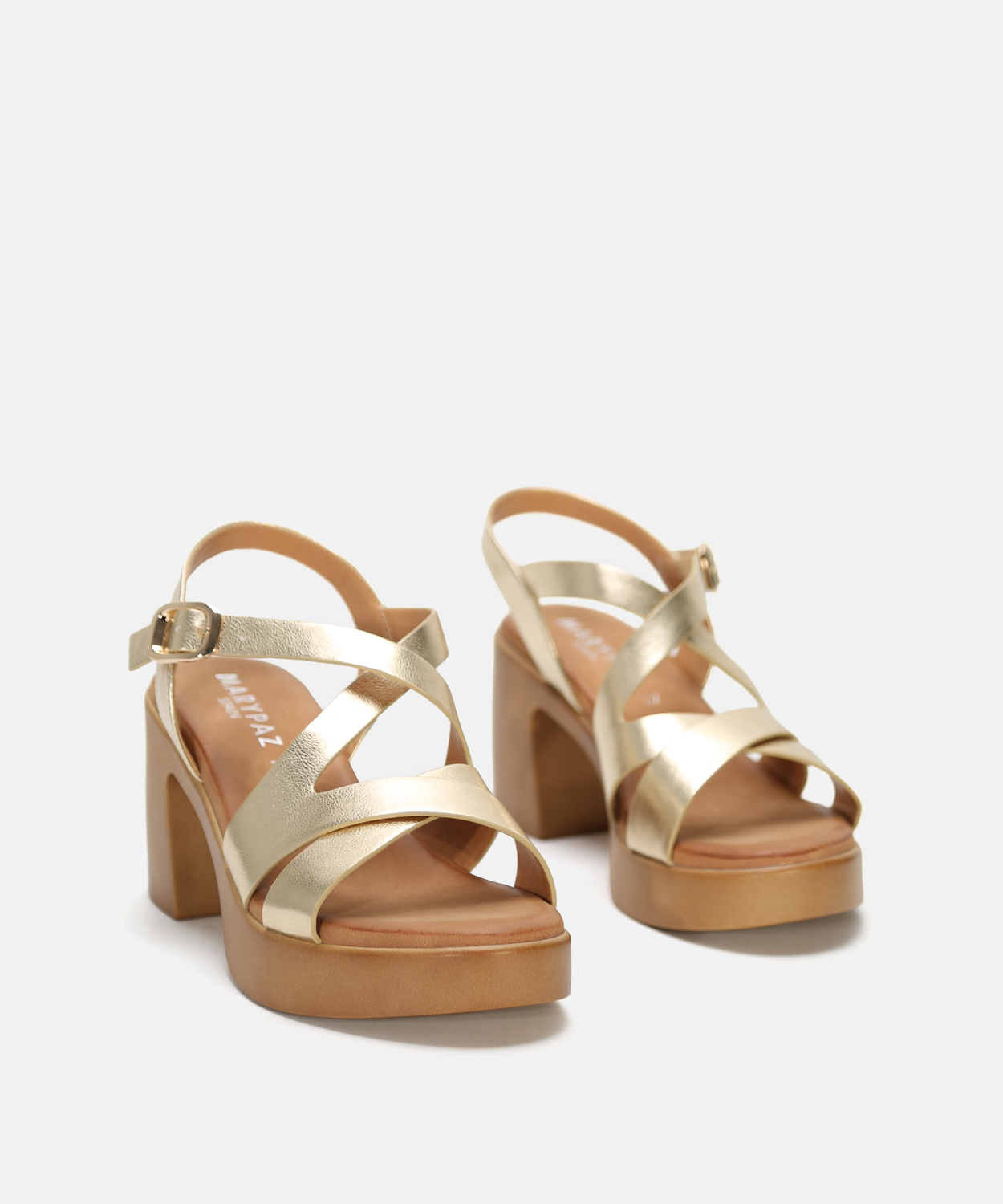 Sand&aacute;lia de plataforma com tiras image number null